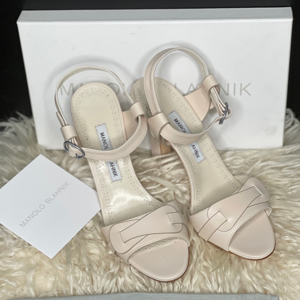 Manolo Blahnik
Sandals in light beige leather Hydra Calf - Picture 4 of 8
